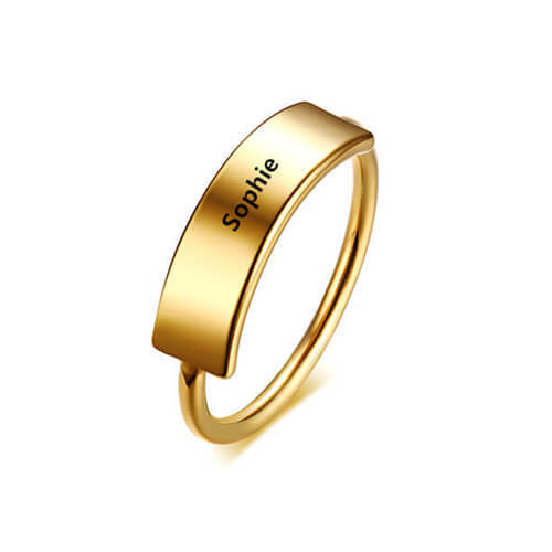 personalized ring engraving jewelry for women wholesale custom made engraved handwriting rings bulk